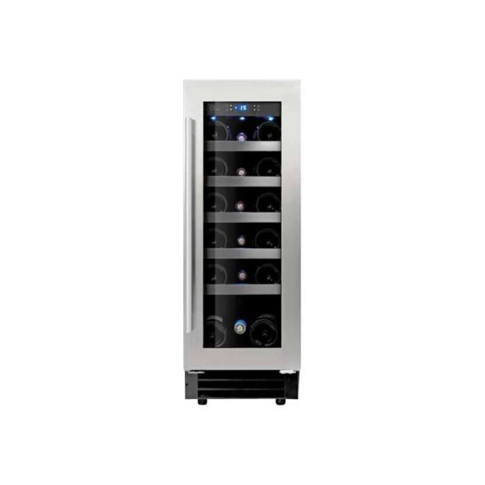 Le Chai LM 180 Cave à vin intégrable niche largeur : 30 cm profondeur : 60 cm hauteur : 86.5 cm 60 litres encastré classe A inox
