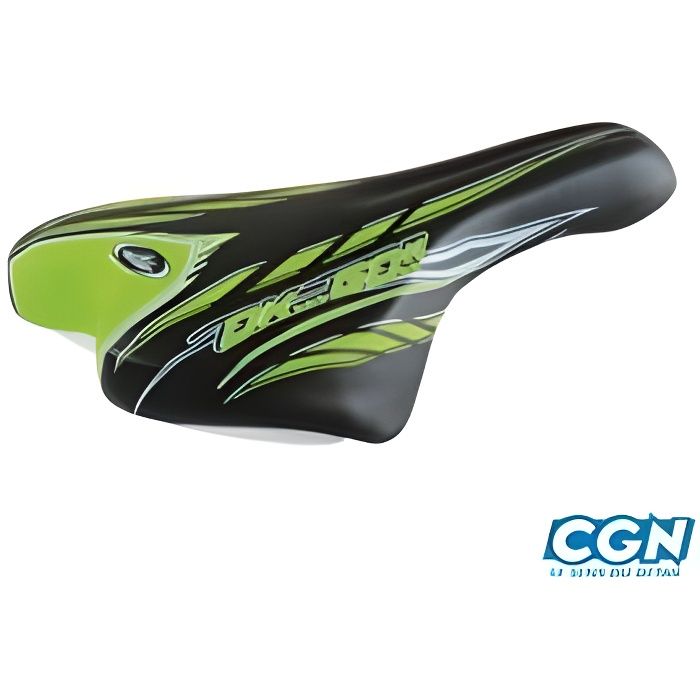 Selle enfant junior 20/24 pouces monte grappa 998 ok go noir/vert avec chariot de selle