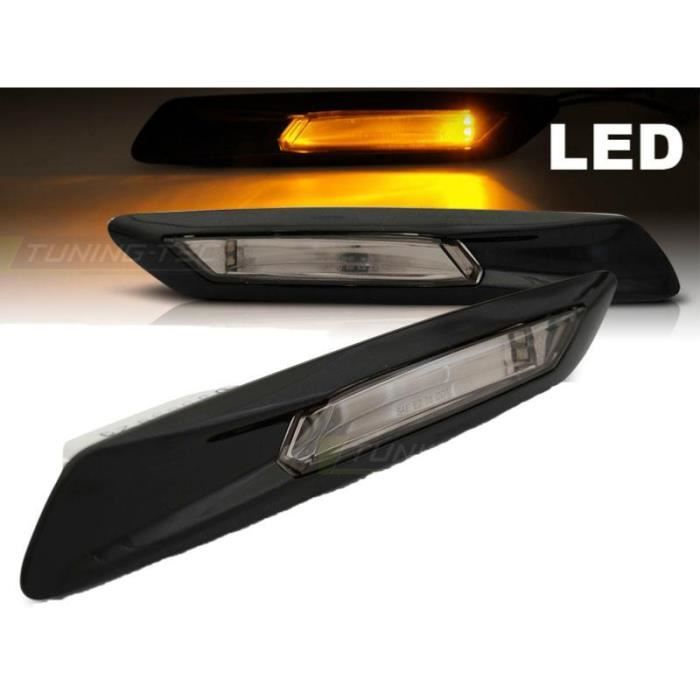 Paire clignotant led BMW serie 5 F10-F11 2010 a 2013 noir glossy