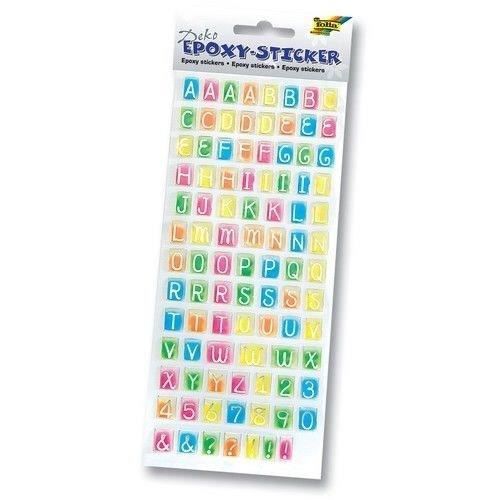 FOLIA Planche de Stickers Epoxy Lettres