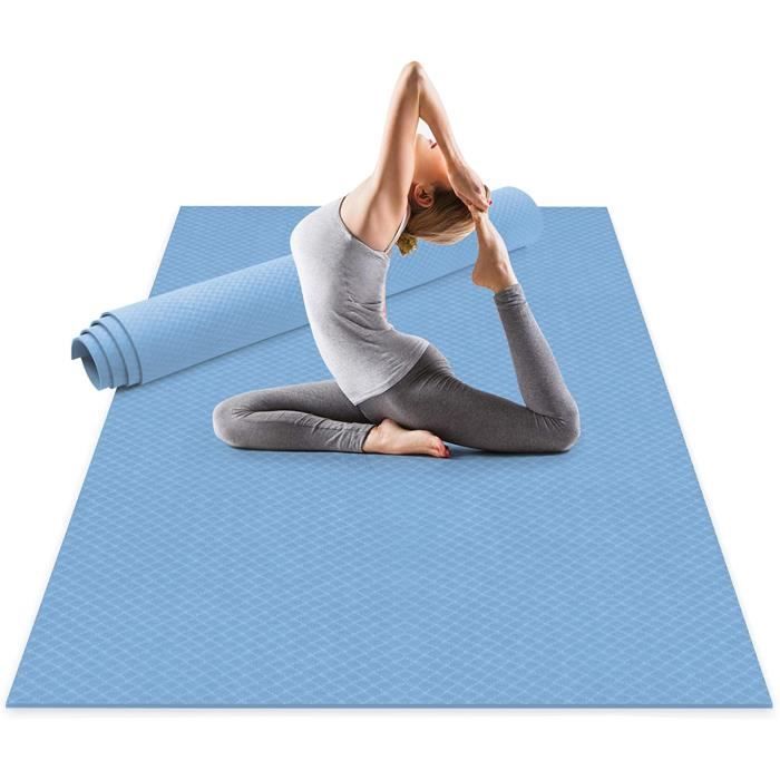 TAPIS DE YOGA Tapis de Yoga Extra Large 183x122x0.6cm, Grand Tapis Gym en TPE matériaux Recyclable, Ultra antidér759