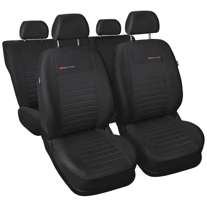 Housse De Siège Voiture Auto pour Mercedes Classe E W210 W211 Elegance P4 Noir tissu de revetement/velours avec mousse set complet