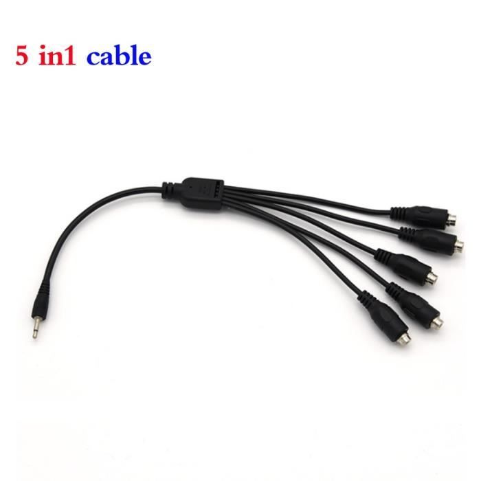 5 en 1 câble adaptateur électro Stimulation pour anneau de pénis Plug Anal jouets sexuels pour Couple accessoires de choc