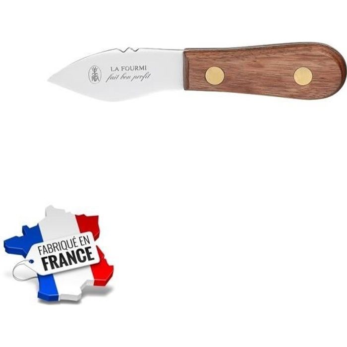 Couteau a Huitre Crapaud Inox Manche Bois La Fourmi - Ustensile Cuisine - 424