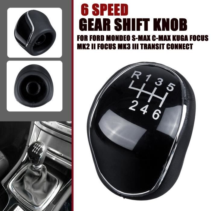6-Vitesse Pommeau Levier de Vitesse Pour Ford Ford Mondeo MK4 S-MAX C-MAX Kuga