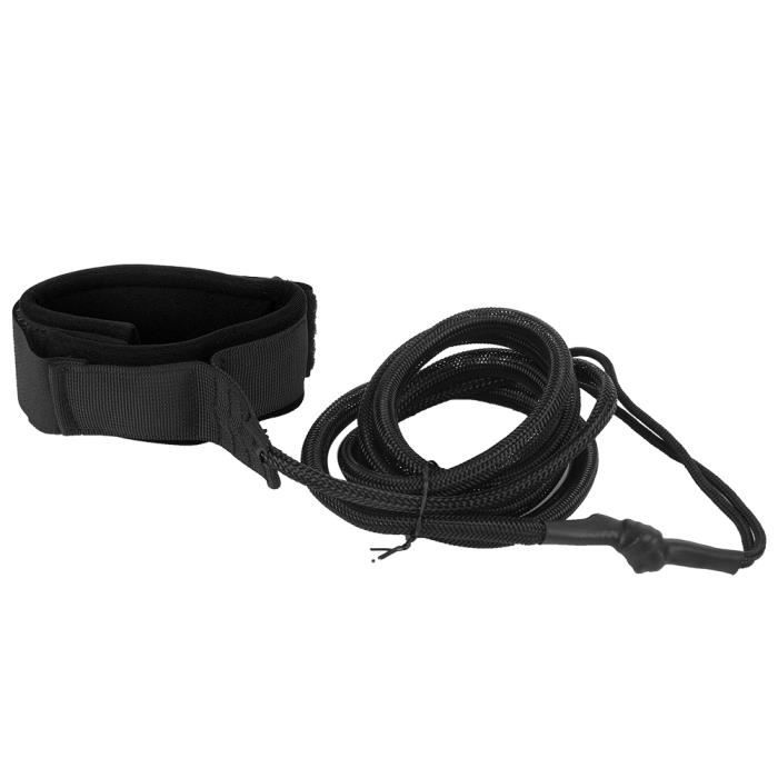 Garosa Stand Up PaddleSurfing Leash Surf Kayak Leash Rope Boat Safety Paddle Hand Rope for Surfboard Surfing Accessories(Noir )