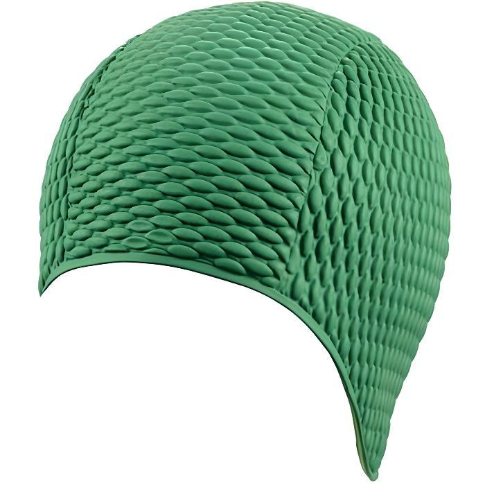 bonnet de bain femme bulles vert taille unique