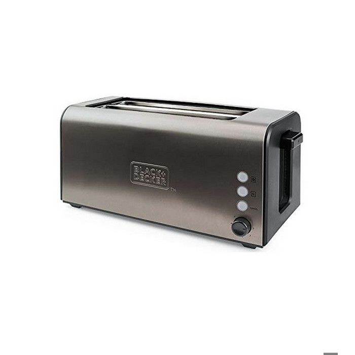 BLACK+DECKER BXTO1500E - Grille-pain 1500W, 2 fentes Extra larges, 3 fonctions, 7 grills, fonction STOP, ramasse-miettes, Inox