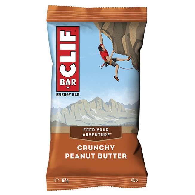 CLIF Bar Crunchy Peanut Butter, Cacahuète, 68 g, Avoine, Vitamine A, Vitamine B1, Vitamine B12, Vitamine B2, Vitamine B3