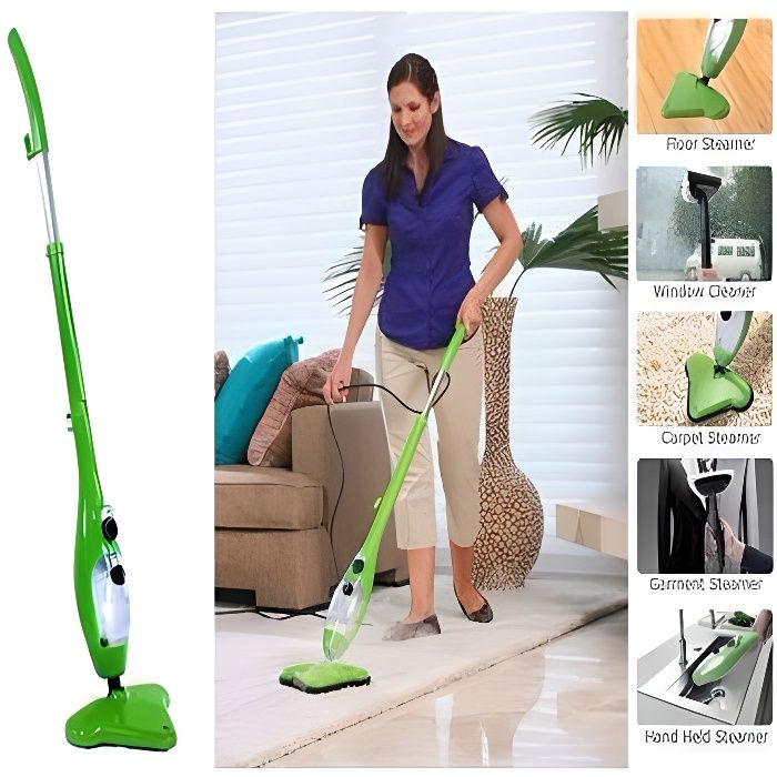 Balai vapeur H2O MOP X5 vert