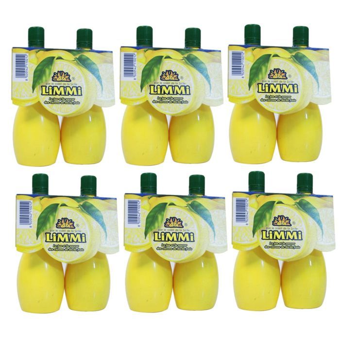Lot 6x Lot 2x Jus citron pressé - Limmi - Pipette 125 ml