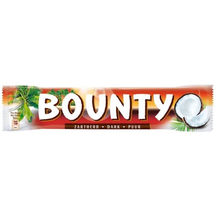 Bounty chocolat noir, barres, chocolat, 24 Bars