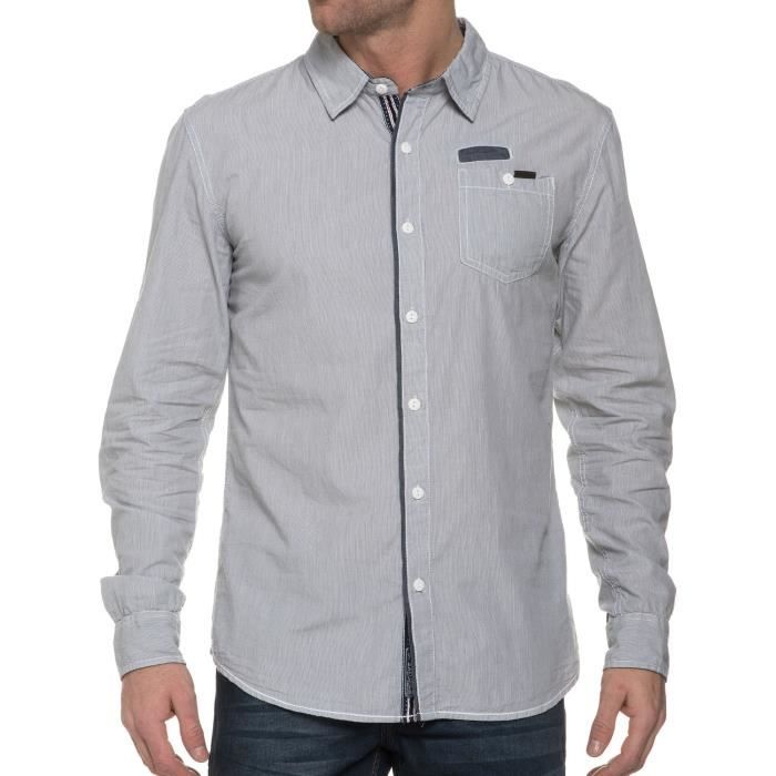 Chemise Homme Grise Avec Rayures