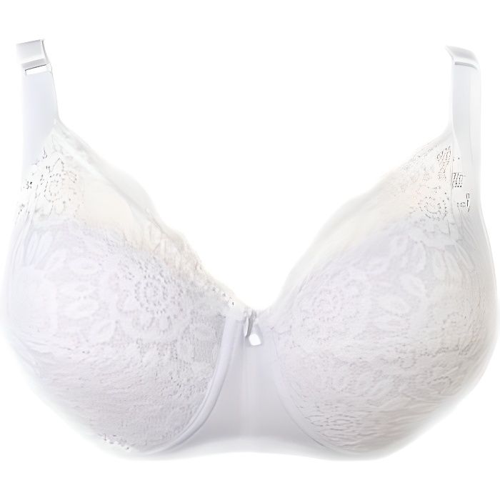 Lingerie grande taille femme 140F soutien gorge blanc à armatures