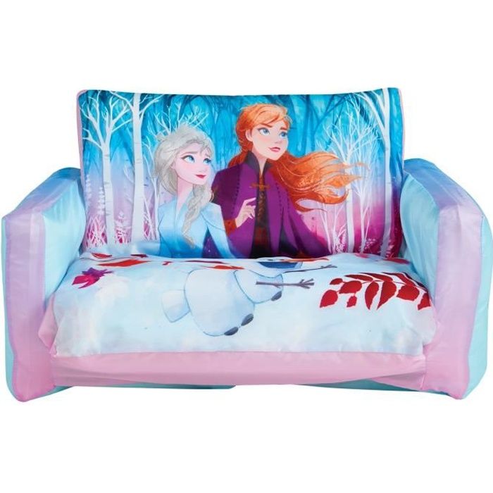 Canapé convertible -canapé-lit gonflable pour enfants Reine des Neiges - L.105 x P.68 x .H26 cm