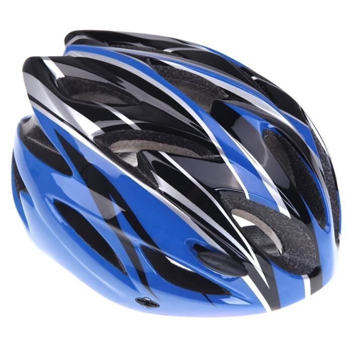 casque de velo cyclisme sportif Ultraleger moule solidairement avec visiere adulte(bleu)