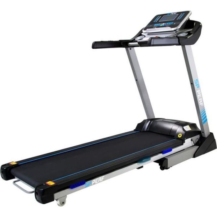 Tapis de course PERF - 16kmh - 3,0 Cv - 12 Programmes - Inclinaison Motorisée à 15%, Capteurs Cardiaque, Ecran LCD