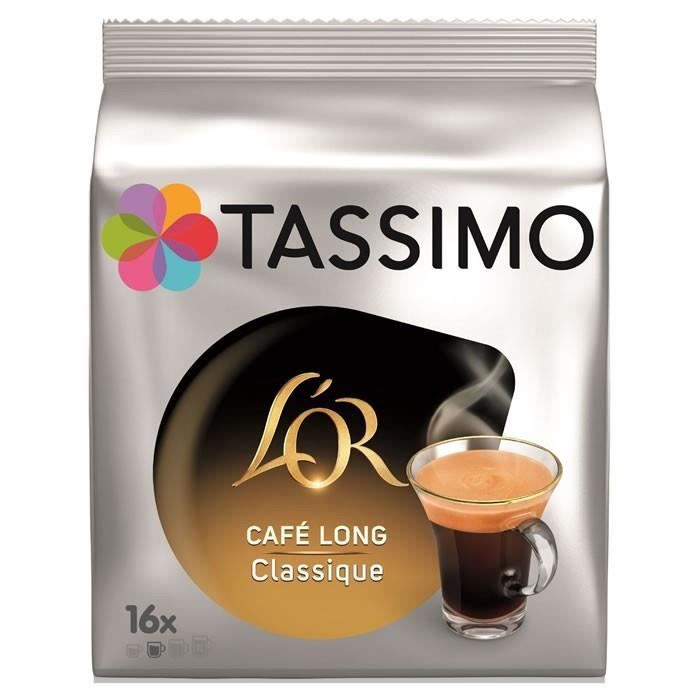 LOT DE 5 - TASSIMO L'Or Long Classique 16 Dosettes de café