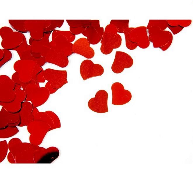 Confettis mariage coeur rouge (x10grs) REF/DEC867
