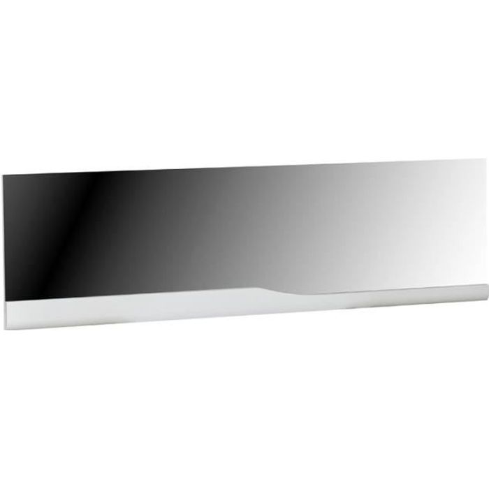 Miroir rectangulaire Blanc laqué brillant - PESMES - L 180 x l 5 x H 53