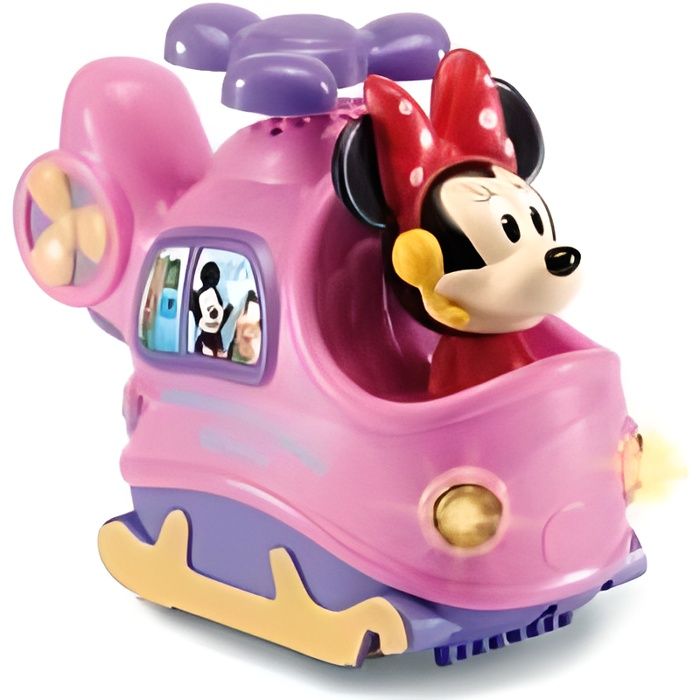 VTECH L'helicoptere magique de Minnie version FR - Tut Tut Bolide rose Fille - Jouet musical bebe - Vehicule Disney 1-5 ans
