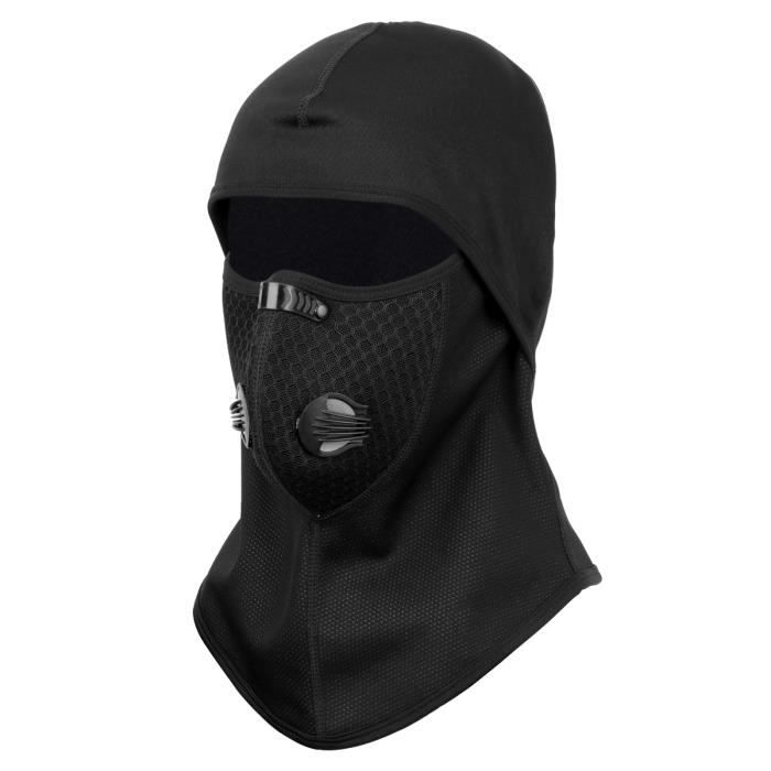 Cagoule Moto Noir, Cagoule avec Trou Respirant Taille Universelle