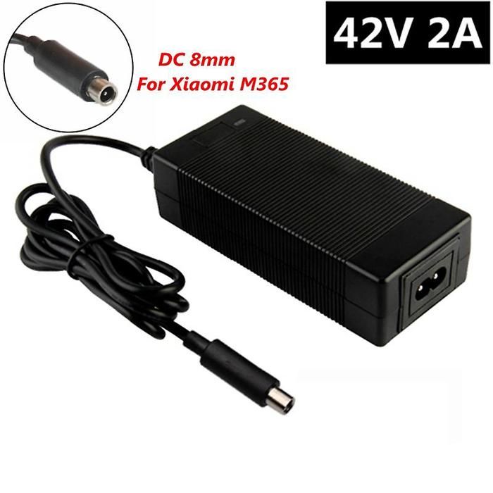 Scooter Corner Adaptateur chargeur de scooter électrique 42 V 2 A avec câble de charge pour scooter Xiaomi M365, M365 Pro, 1S, G30, Ninebot ES1, ES2, ES4, Bird, citron vert