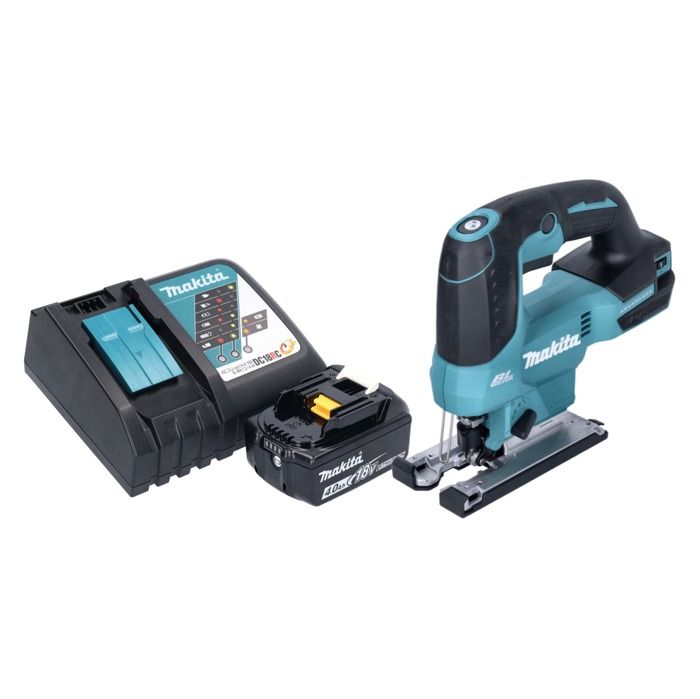 Makita DJV 184 RM1 Scie sauteuse pendulaire sans fil 18 V Brushless + 1x batterie 4 0 Ah + kit chargeur