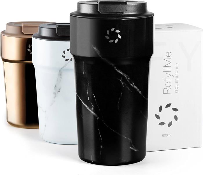 Mug Isotherme VINSUN 380ml - Tasse Voyage Acier Inoxydable, Étanche, Garde Chaud/Froid 12h - Parfait Bureau, Voiture