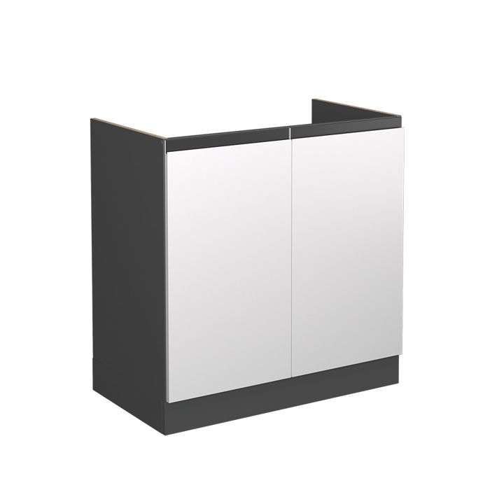 Meuble sous-vasque Meuble lavabo J-shape sonoma anthracite Vicco
