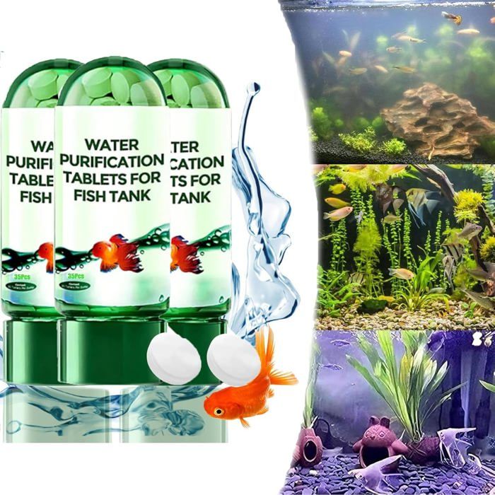 Meilleurs prix pour Nouveau comprimé de Purification de leau Aquarium puissante amélioration OUTIL DE FILTRATION DE LEAU(3PCS)