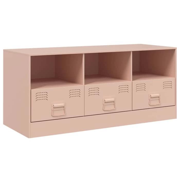 Console TV VENT-FLASH - Banc TV Meuble TV - rose 99x39x44 cm acier - Meuble de Salon（19545）ZLH