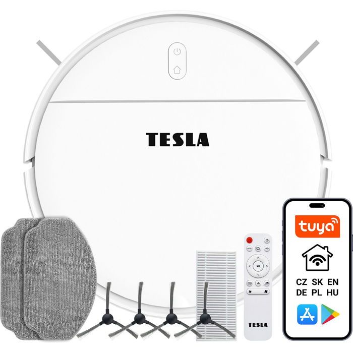 Aspirateur Robot - TESLA - RoboStar iQ100 - Antiallergique - Filtre HEPA - Recharge Automatique - Tesla