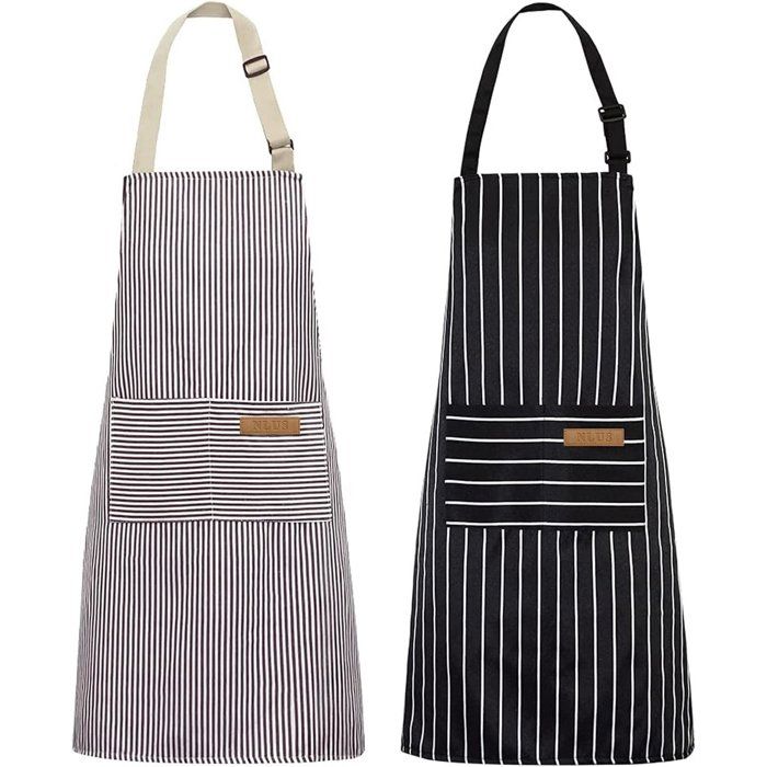 YNR Tabliers De Cuisine Impermeables Pour Couple – 2 Pièces, Réglables Avec Poches, Motif Fun Pour Cuisine, BBQ, Jardinage Et Restaurant