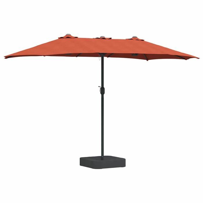 vidaXL Parasol de jardin Couleur cuite 385 x 209 x 244 cm tissu - vue 3