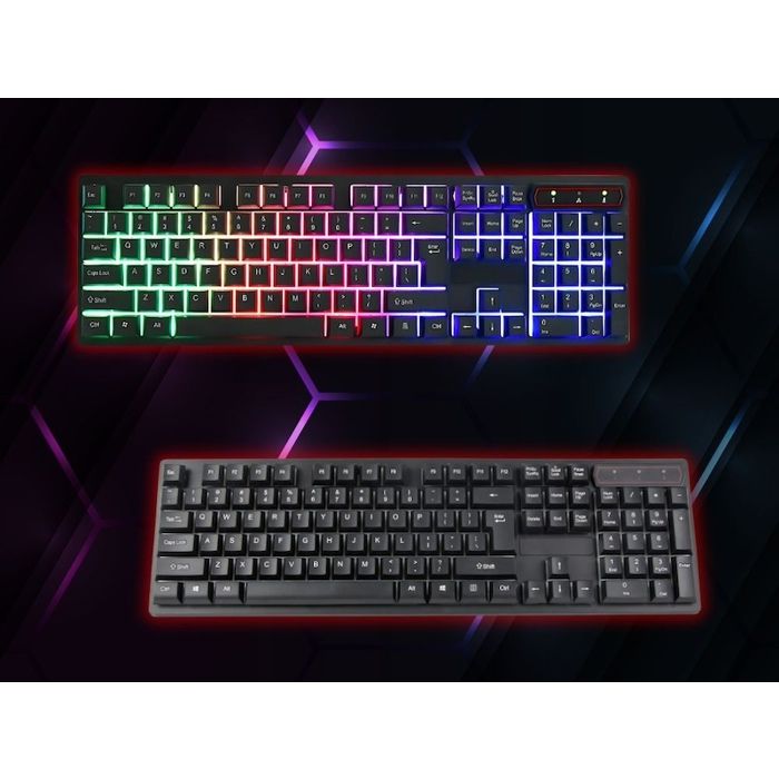 Cobye - Clavier Gamer USB Rétroéclairé LED – Clavier Gaming pour PC Fixe et Portable Parfait pour Débutants et Joueurs Confirmés