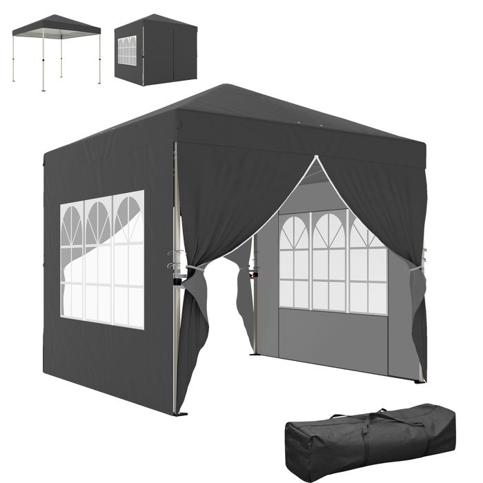 OUTSUNNY Tonnelle Barnum Pliable Pop-up Sacs Lestage Transport Inclus