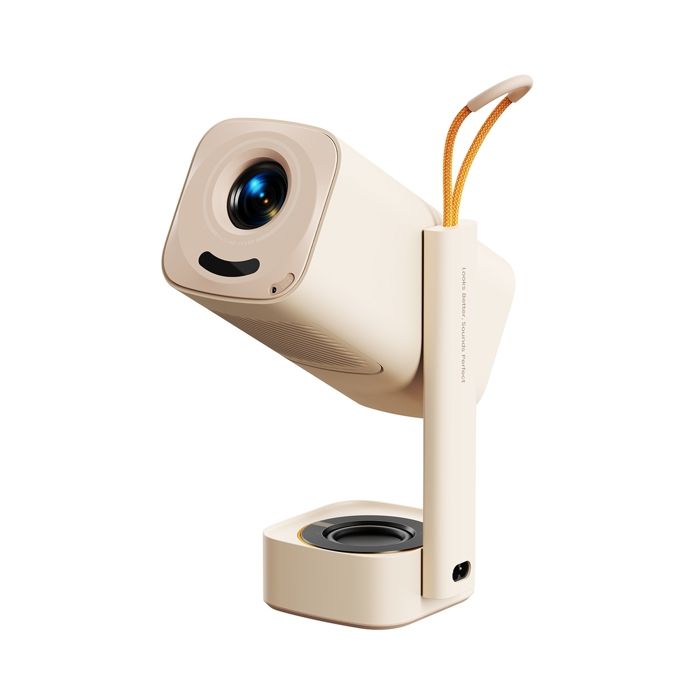 Projecteur multimédia portable pliable WiFi BT FullHD 1080p - beige