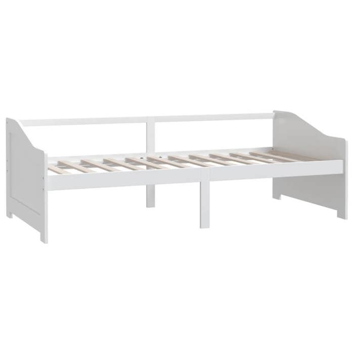 Lit de repos 3 places sans matelas - Blanc 90x200 cm - pour adulte/enfant yC8320