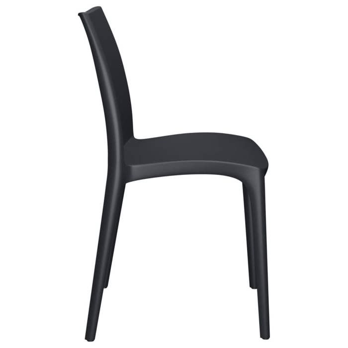 Chaises de jardin - (lot de 2) - Meuble de Siège - anthracite 50x46x80 cm polypropylène CC1468