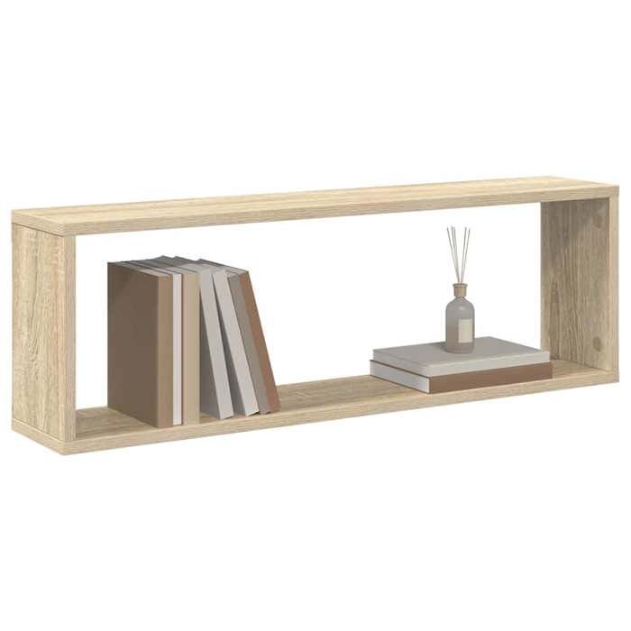 MEUBLE DE SEJOUR Brun - MODE étagères cube murales - 2 pcs - chêne sonoma bois dingénierie Nettoyer facile_09_3545