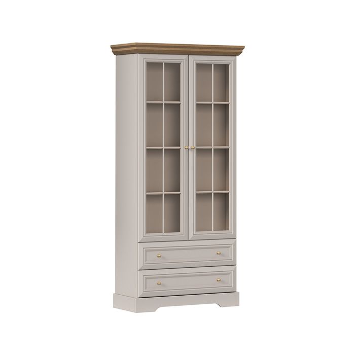 Vaisselier 2 portes 2 tiroirs Petits-meubles - Dulci - 88 4 x 40 7 x 188 8cm - Cachemire et Bois