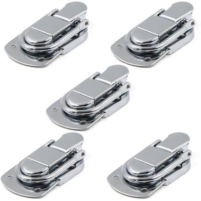 Fermeture à levier loquet à bascule en acier inoxydable 5 pièces. Pour coffret boîte cadeau tiroir armoire trousse médicale c
