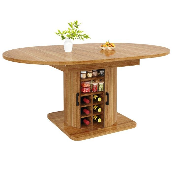 Table De Salle À Manger Extensible Marron Foncé 118–158x118x76cm MDF Rangement Étagères Amovibles Gain De Place Pour Petite Pièce Table De Salle À Manger Extensible Marron Foncé 118–158x118x76cm MDF Rangement Étagères Amovibles Gain De Place Pour Petite Pièce