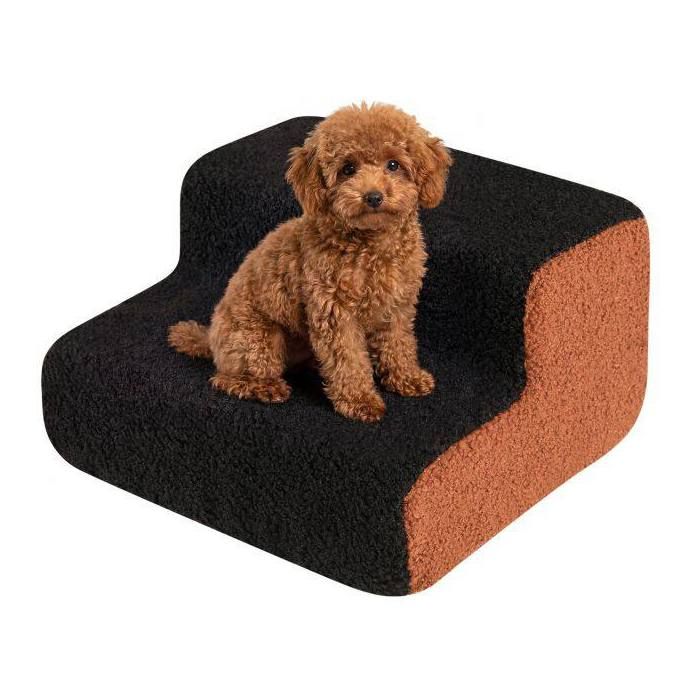 2 marches en mousse escalier pour chien accès canapé ou lit antidérapant pour petits chiens et chats