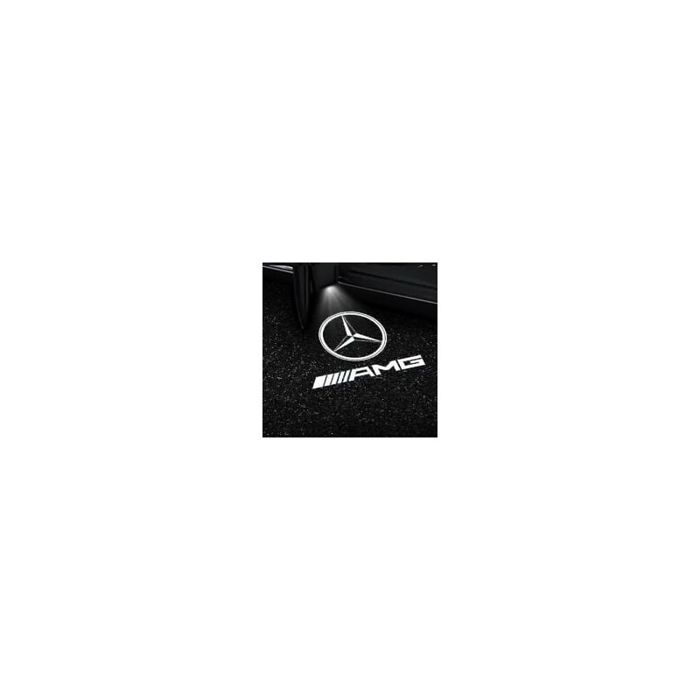 Projecteur lumineux LED de porte 2x pour Mercedes Benz - Modèles GLS/GLC/GLB/GLA/A/B/C/E-Class - Installation facile - Éclaire logo
