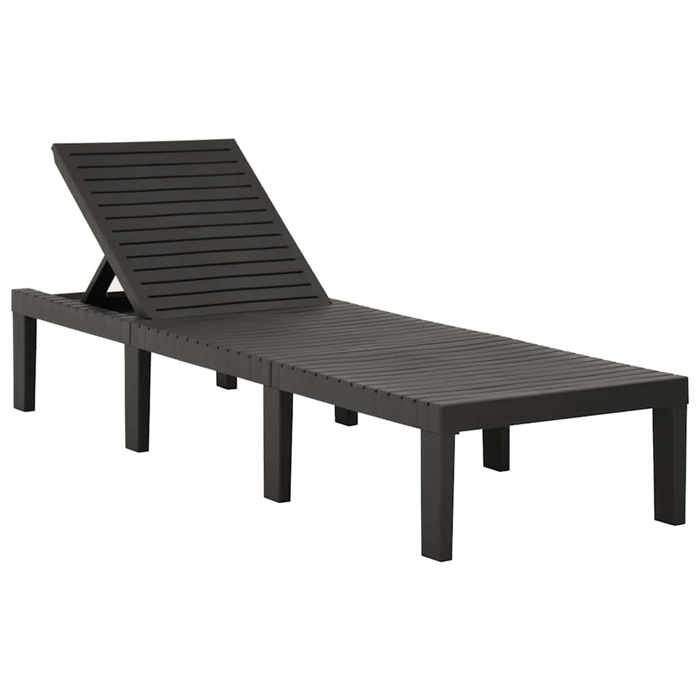 NEW Anthracite Transat COCO - CHIC - Chaise longue plastique anthracite Siège dextérieur &37794