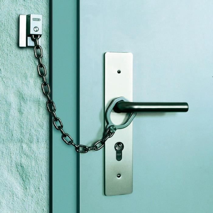 Chaîne de porte en laiton Porte Sécurité Viewer chaîne Gaurd catch loquet de sécurité avec vis