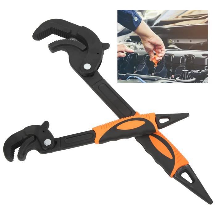 Clé à Crémaillère Yugugomo - Clé Auto-Ajustable 100mm Pour Plomberie Et Bricolage