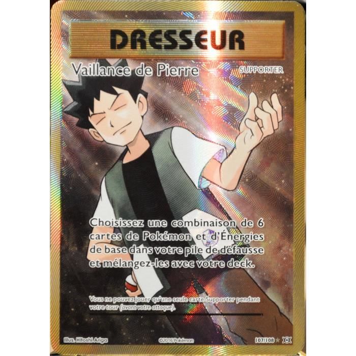 Carte Pokémon 107108 Vaillance de Pierre FULL ART XY Evolutions Cdiscount Jeux Jouets